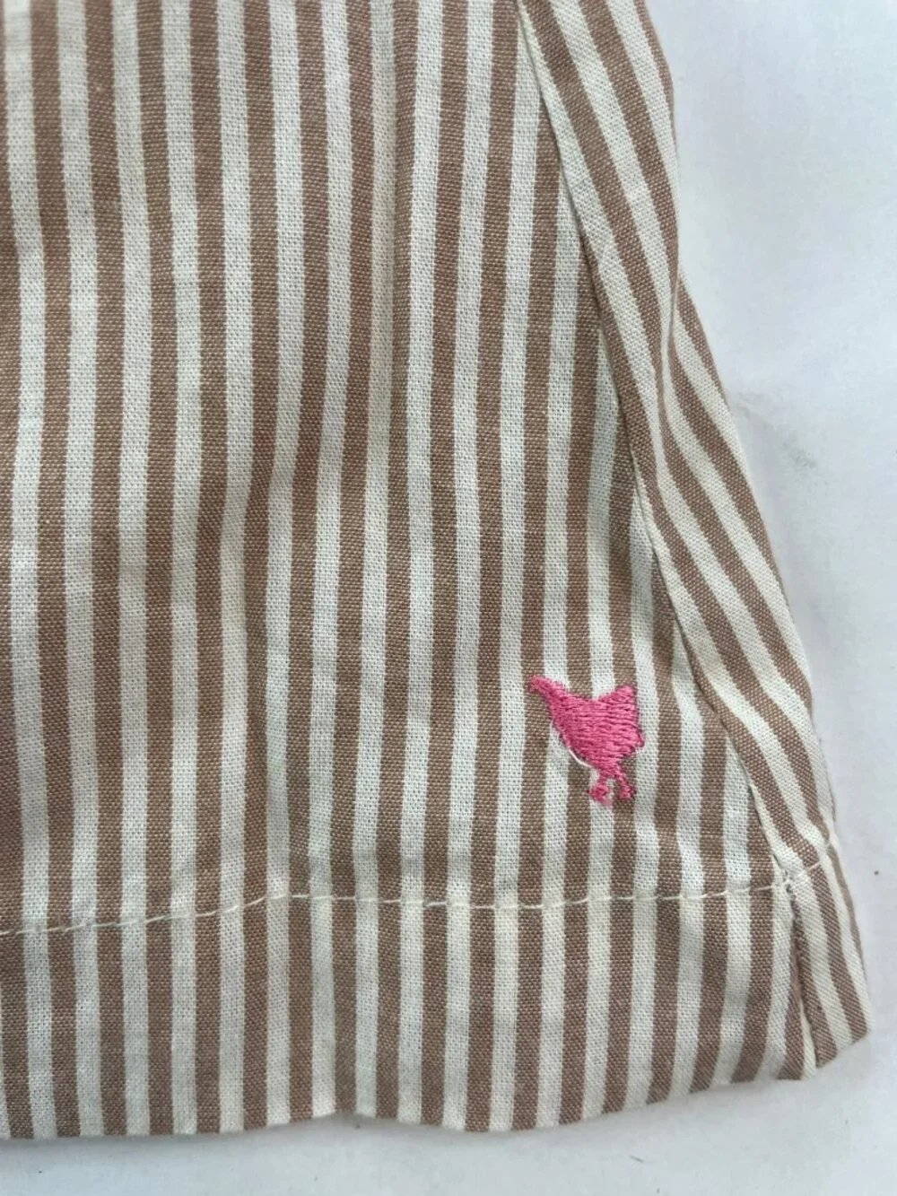 Pink Chicken Stevie Dress & Shorts Tawny Brown Stripe Babies Size 12/18M $84 NWT - Picture 5 of 16